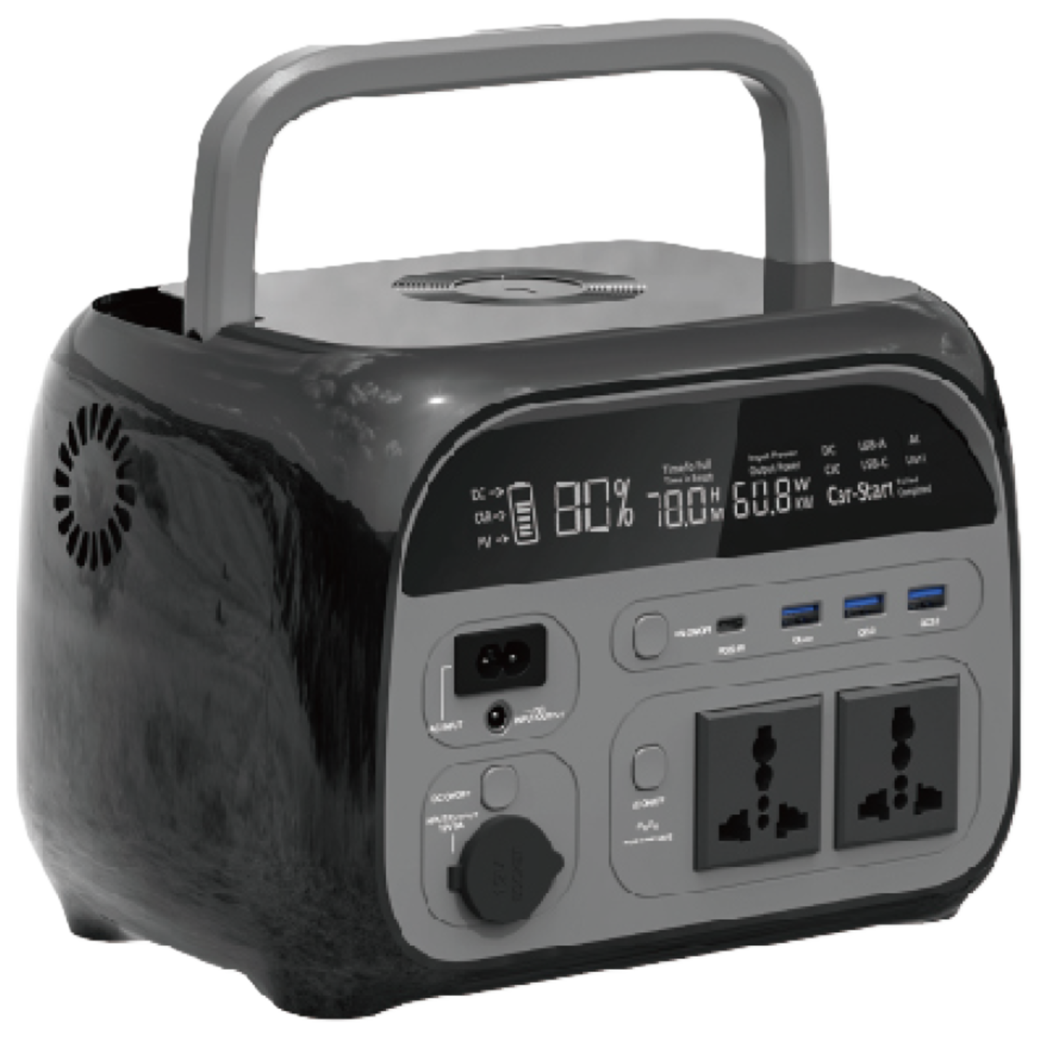 All-In-One UPS, 400 W,  AC input and output, Solar input, , DC output 5/9/1215/20/28V, Battery included, <AP300mini> 